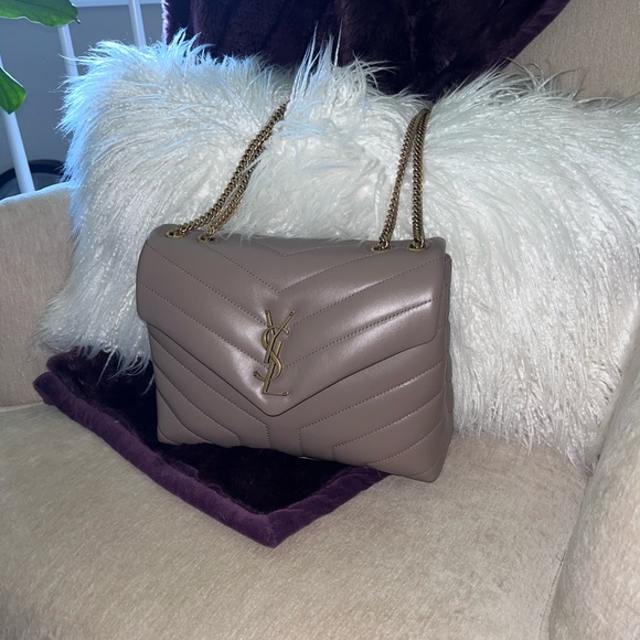 Ysl mini LouLou with chain taupe puffer crossbody bag - Picture 12 of 16